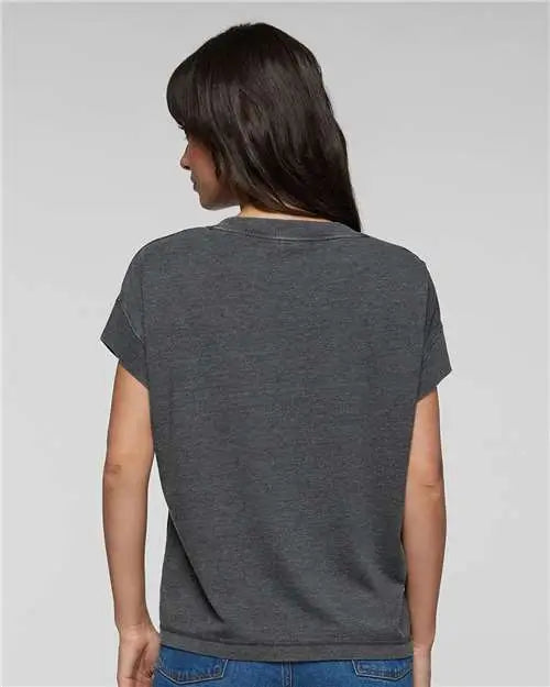 Lat 3502l Women’s Relaxed Vintage Wash Tee - 3502 - Washed Black