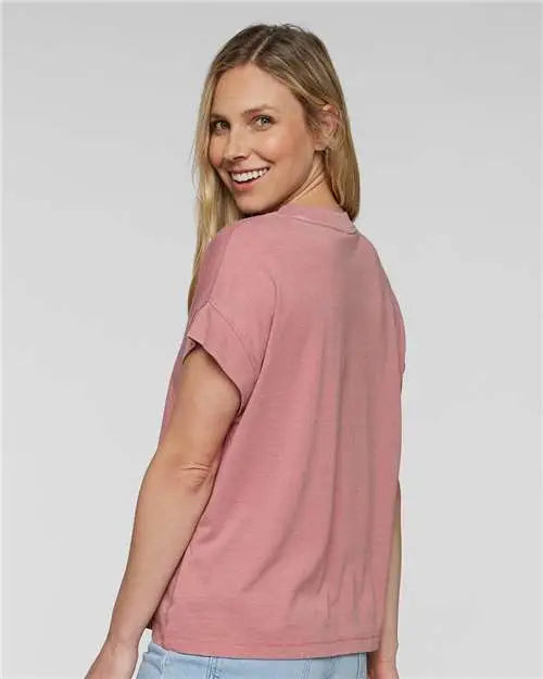Lat 3502l Women’s Relaxed Vintage Wash Tee - 3502 - Washed Mauvelous