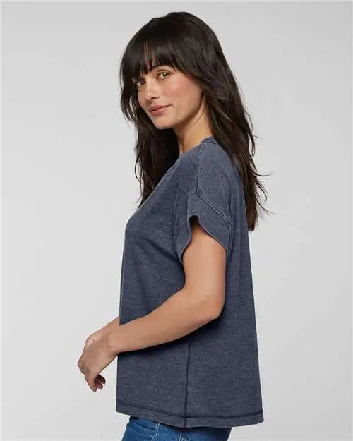 Lat 3502l Women’s Relaxed Vintage Wash Tee - 3502 - Washed Navy