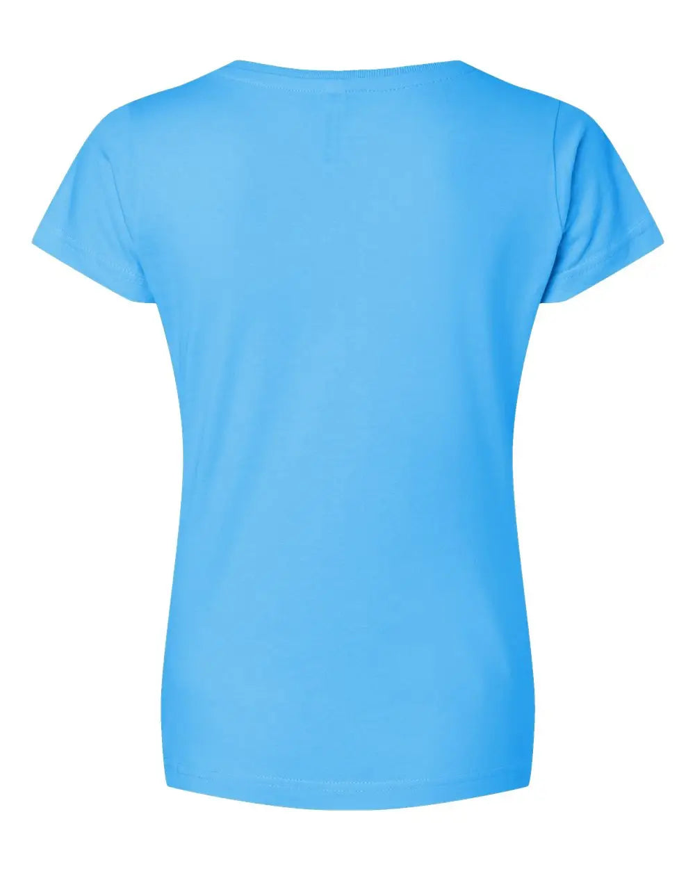 Lat 3507 Women’s Fine Jersey V-neck Tee - Aqua - Xs