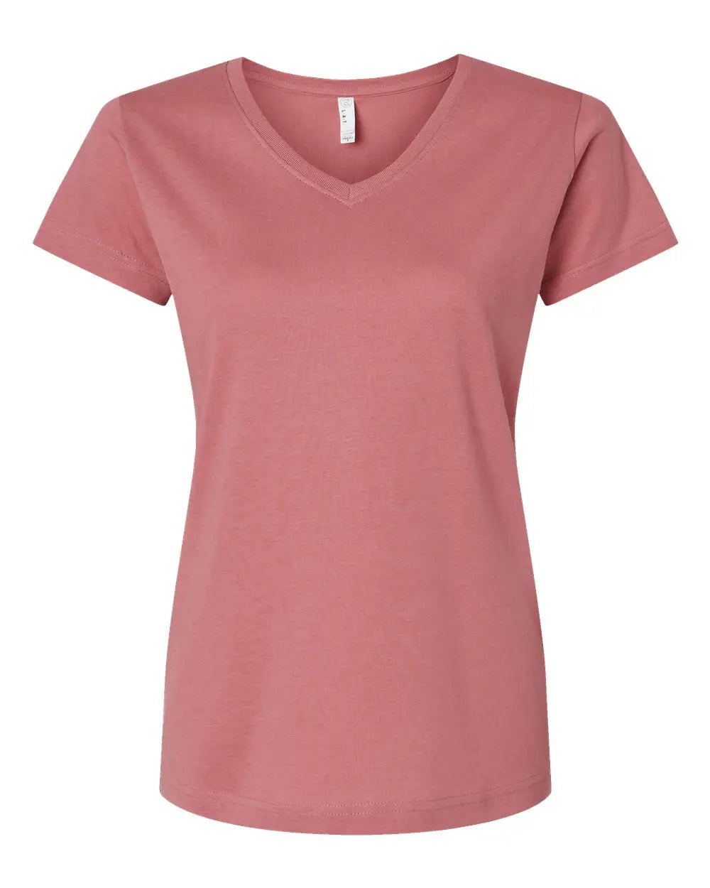 Lat 3507 Women’s Fine Jersey V-neck Tee - Mauvelous