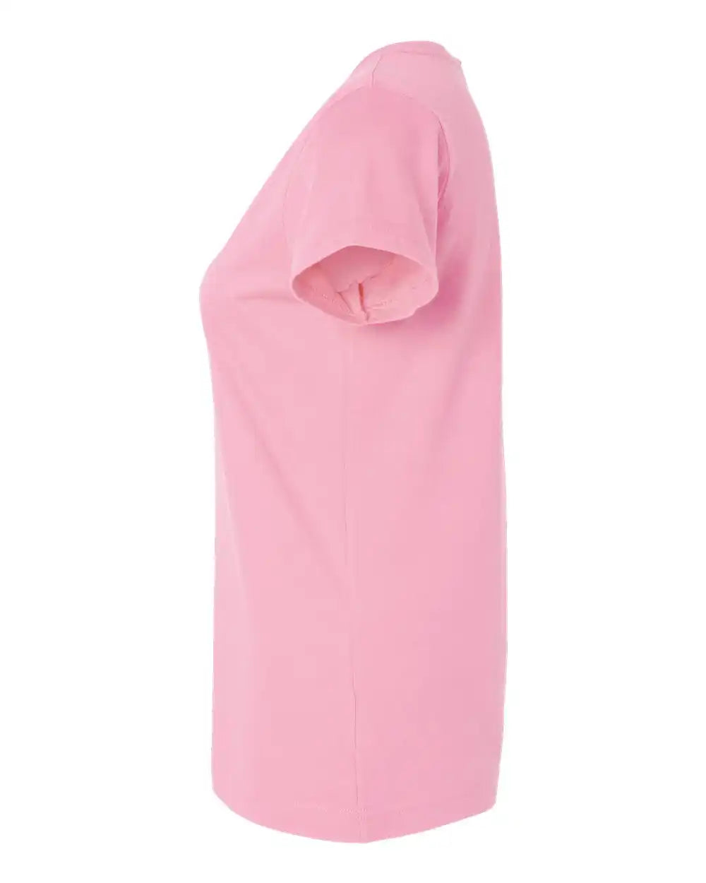 Lat 3507 Women’s Fine Jersey V-neck Tee - Pink