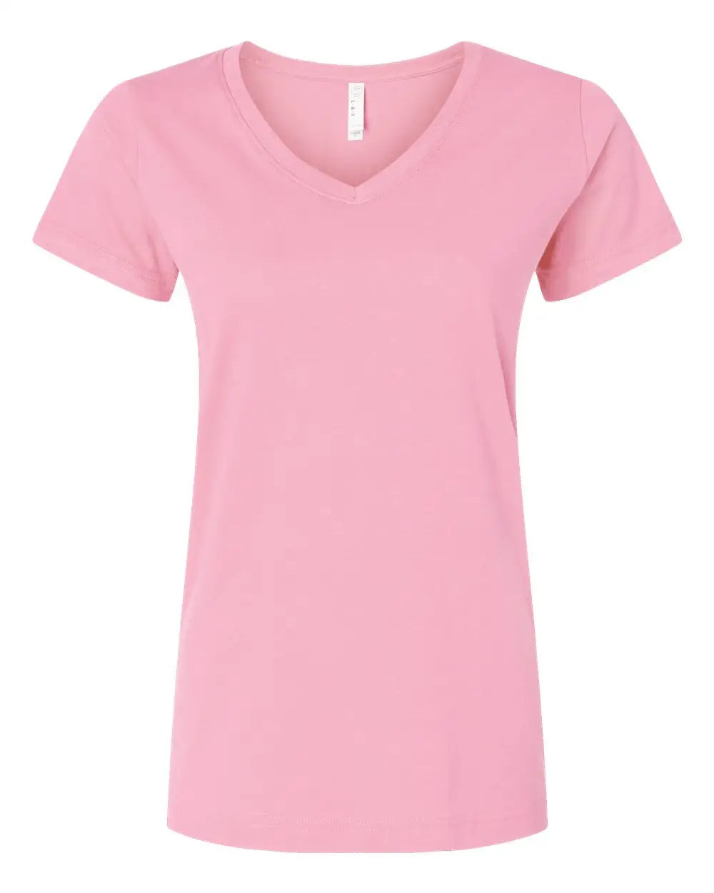Lat 3507 Women’s Fine Jersey V-neck Tee - Pink