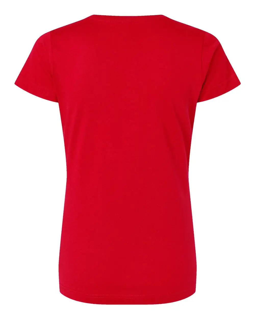 Lat 3507 Women’s Fine Jersey V-neck Tee - Red - Xs