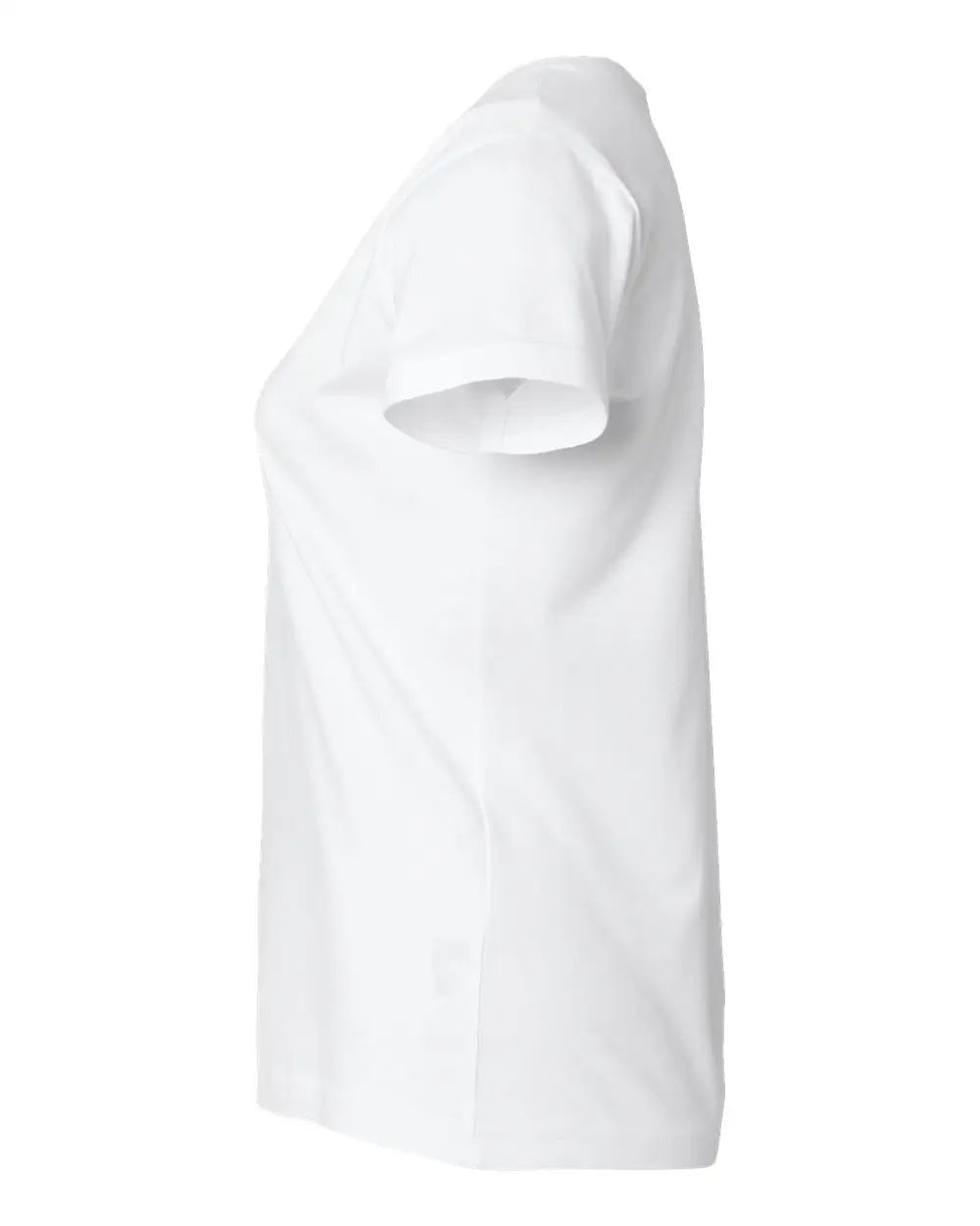 Lat 3507 Women’s Fine Jersey V-neck Tee - White