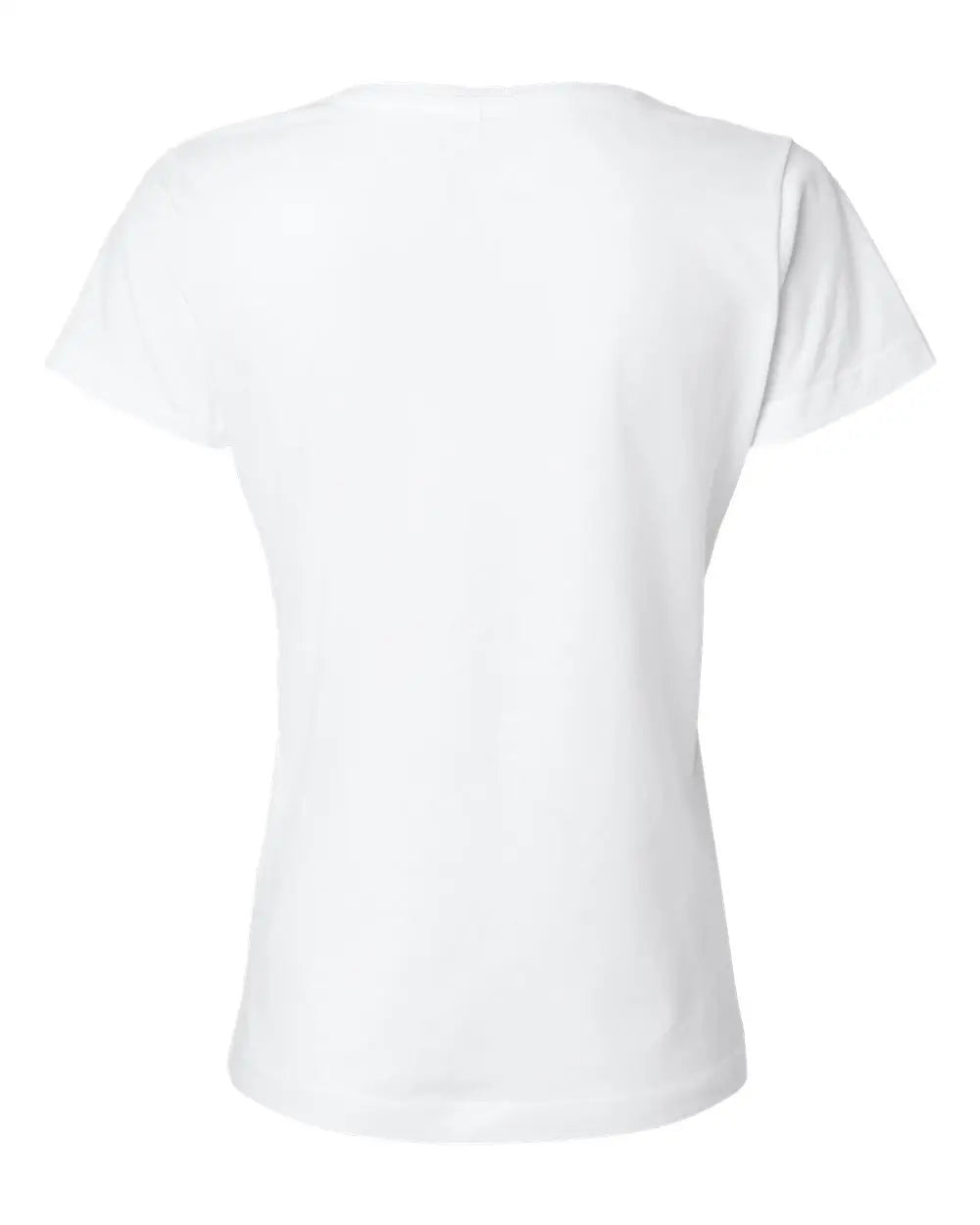 Lat 3507 Women’s Fine Jersey V-neck Tee - White