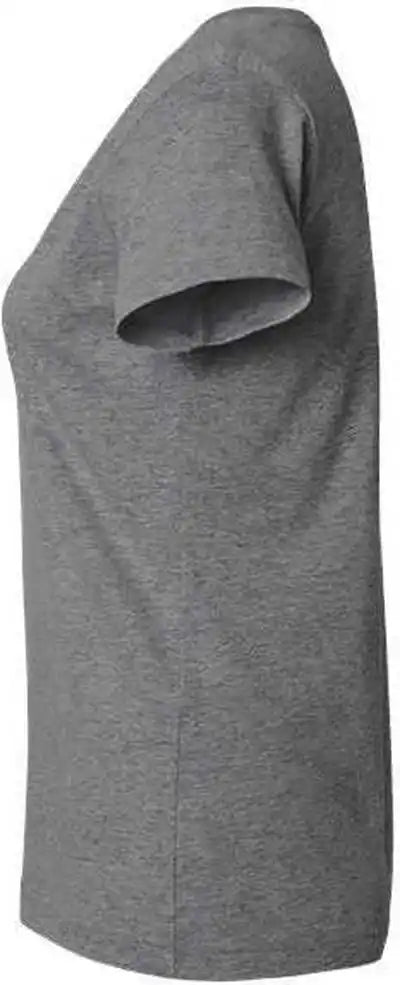 Lat 3507 Women’s V-neck Fine Jersey Tee - Granite Heather