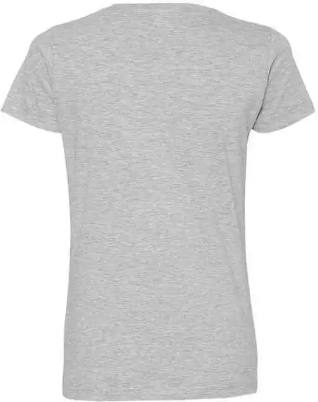 Lat 3507 Women’s v Neck Fine Jersey Tee Heather