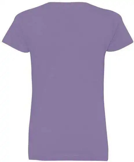 Lat 3507 Women’s v Neck Fine Jersey Tee Lavender