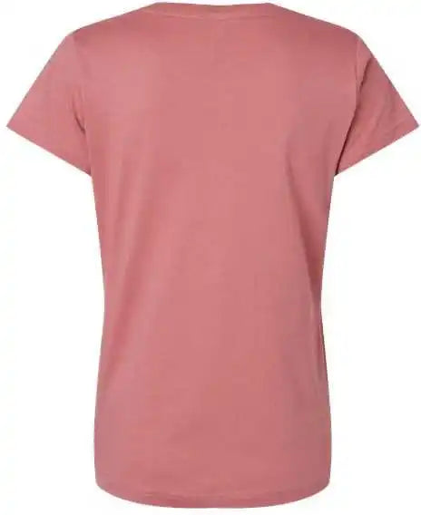 Lat 3507 Women’s v Neck Fine Jersey Tee Mauvelous
