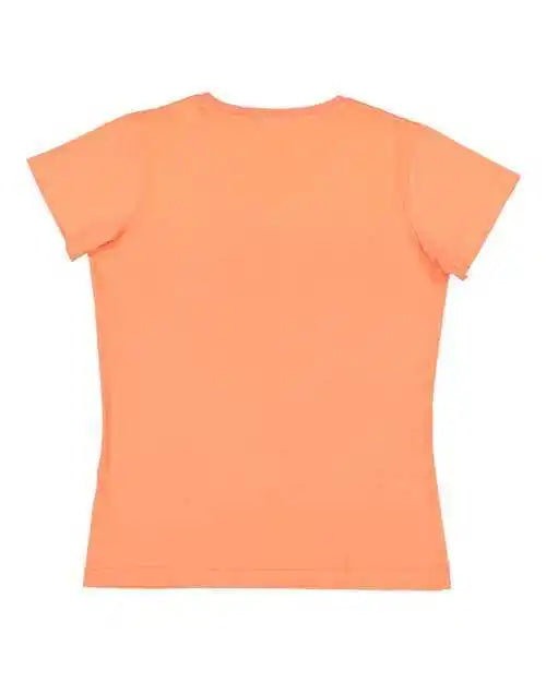 Lat 3507 Women’s V-neck Fine Jersey Tee - Papaya