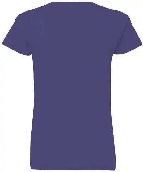 Lat 3507 Women’s v Neck Fine Jersey Tee Purple