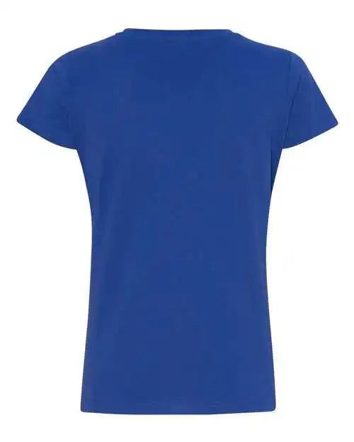 Lat 3507 Women’s v Neck Fine Jersey Tee Royal