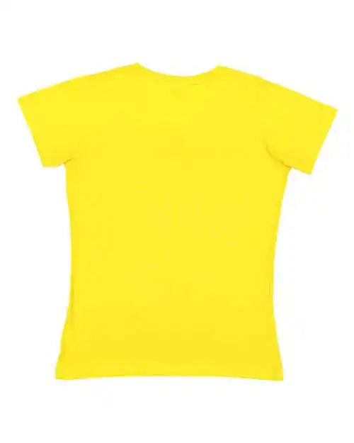 Lat 3507 Women’s v Neck Fine Jersey Tee Yellow