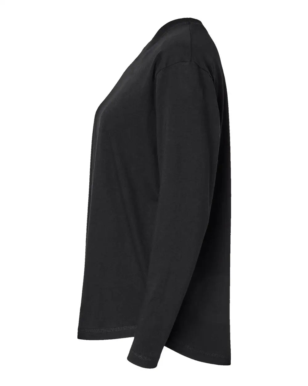 Lat 3508 Women’s Fine Jersey Long Sleeve Tee - Black