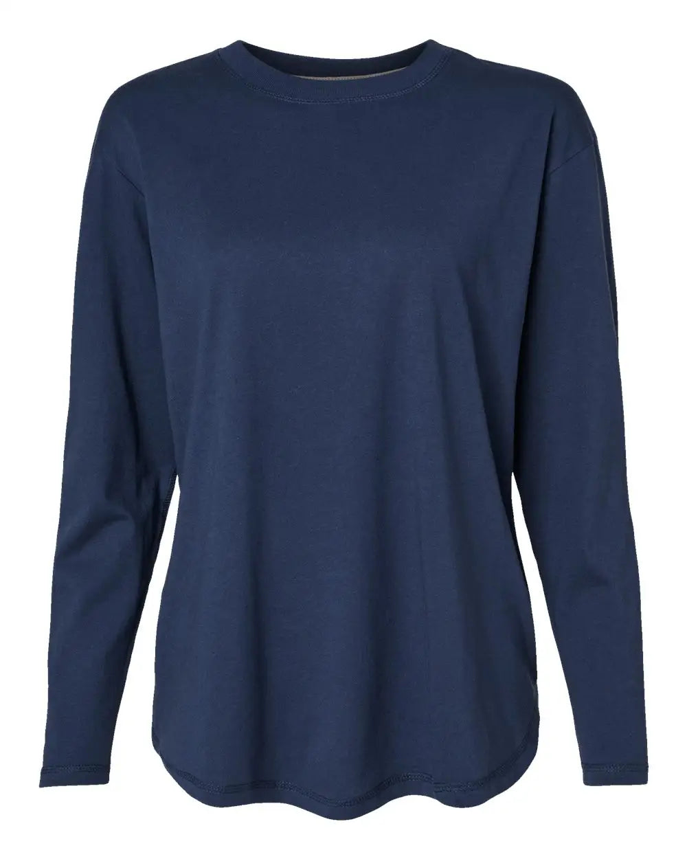 Lat 3508 Women’s Fine Jersey Long Sleeve Tee - Denim - Navy / s