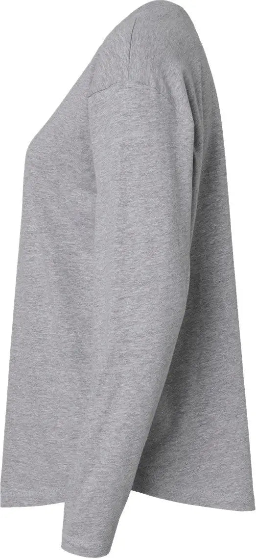 Lat 3508 Women’s Fine Jersey Long Sleeve Tee - Heather