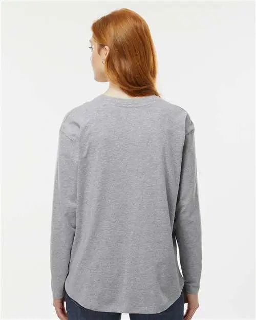 Lat 3508 Women’s Fine Jersey Long Sleeve Tee - Heather