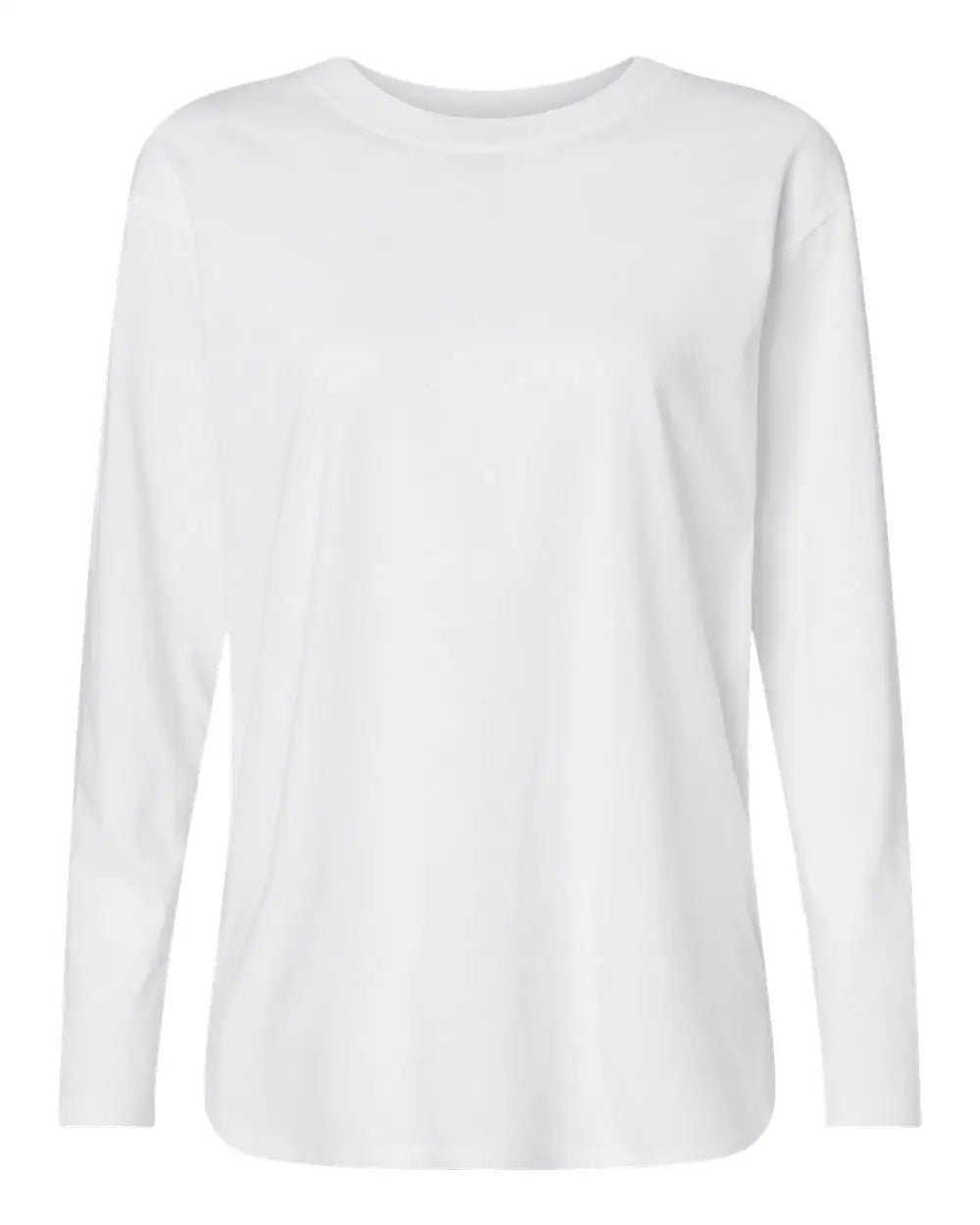 Lat 3508 Women’s Fine Jersey Long Sleeve Tee - White - s