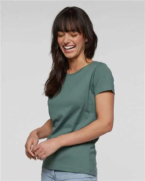 Lat 3516 Women’s Fine Jersey Tee - Basil