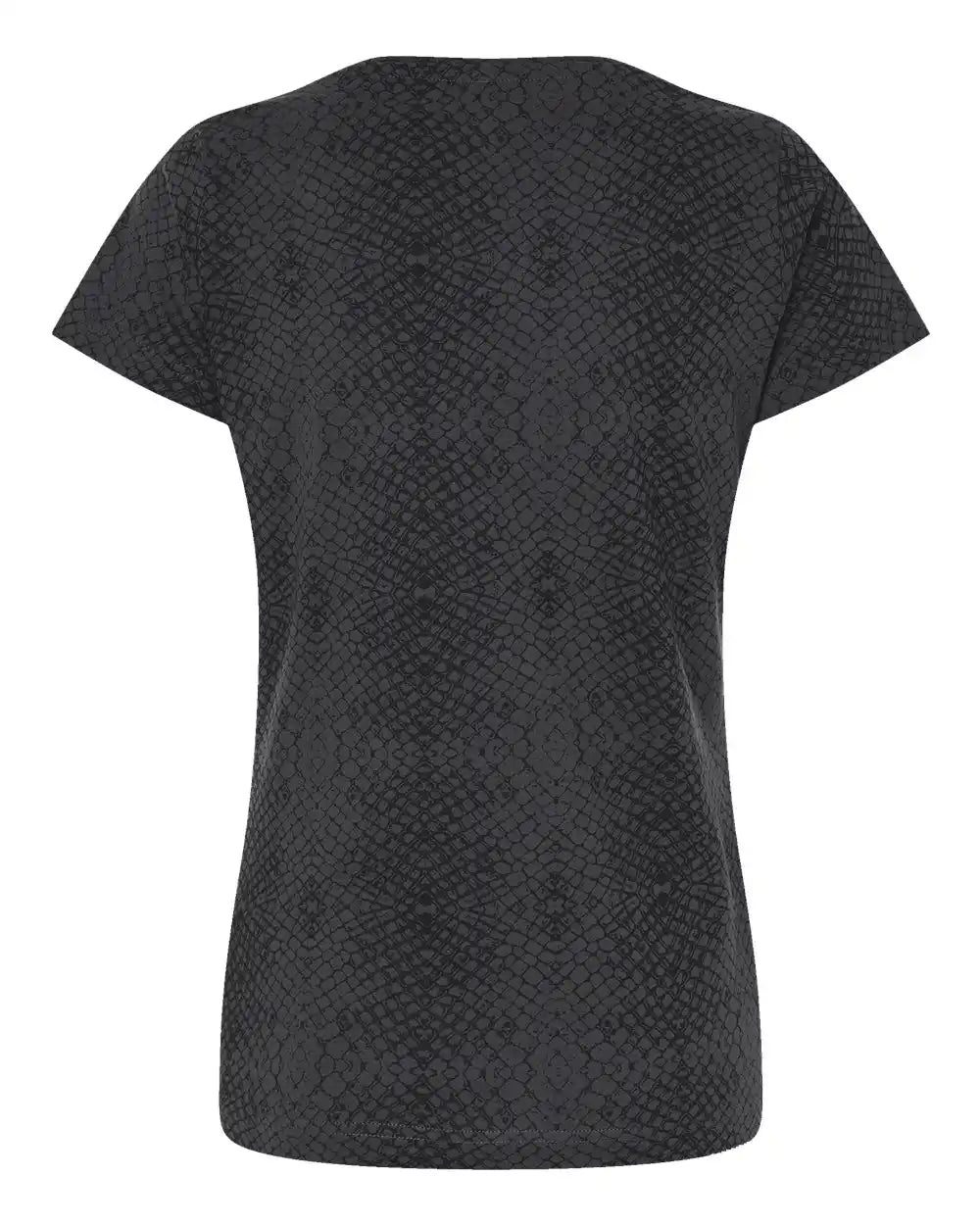 Lat 3516 Women’s Fine Jersey Tee - Black Reptile - Xs