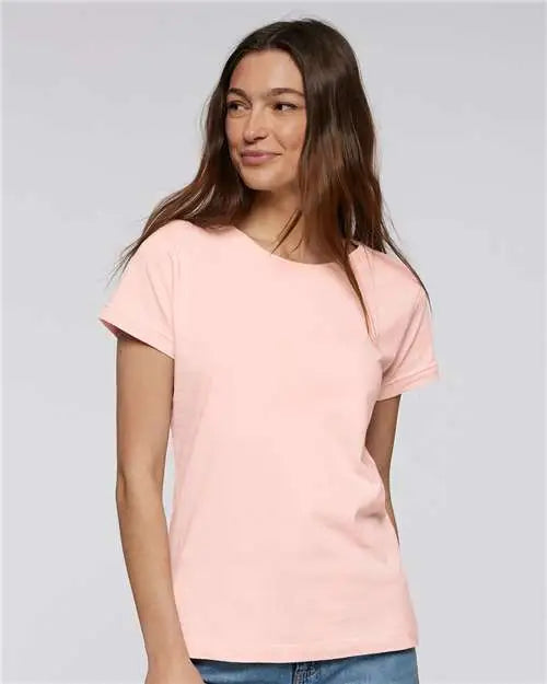 Lat 3516 Women’s Fine Jersey Tee - Blush