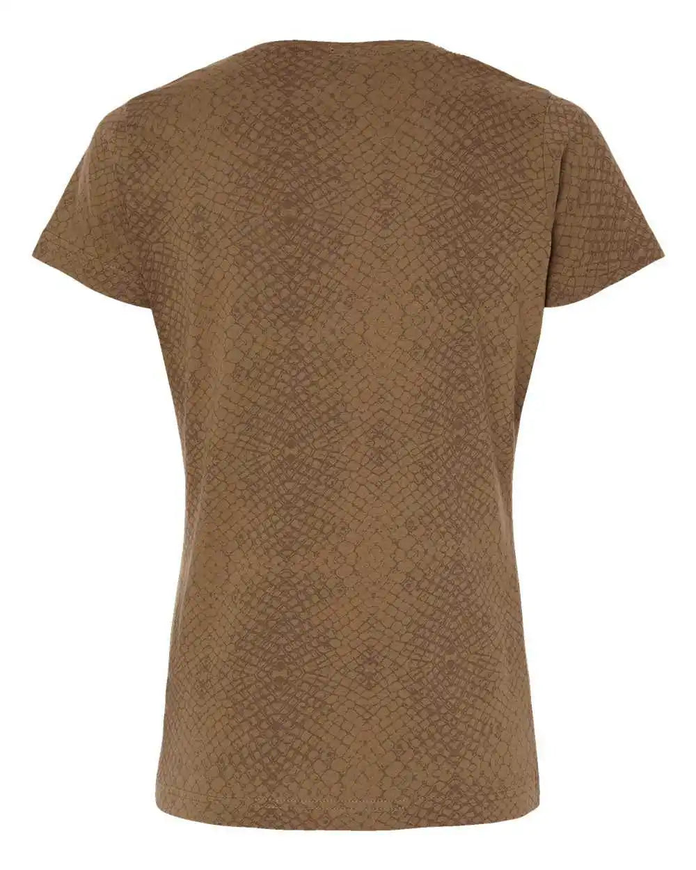 Lat 3516 Women’s Fine Jersey Tee - Brown Reptile