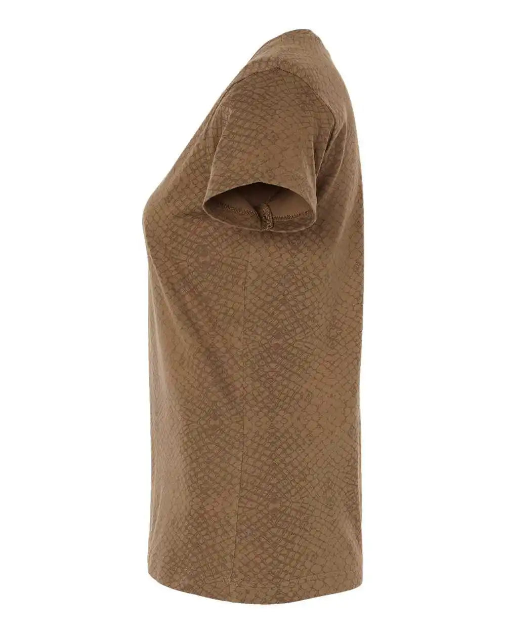 Lat 3516 Women’s Fine Jersey Tee - Brown Reptile