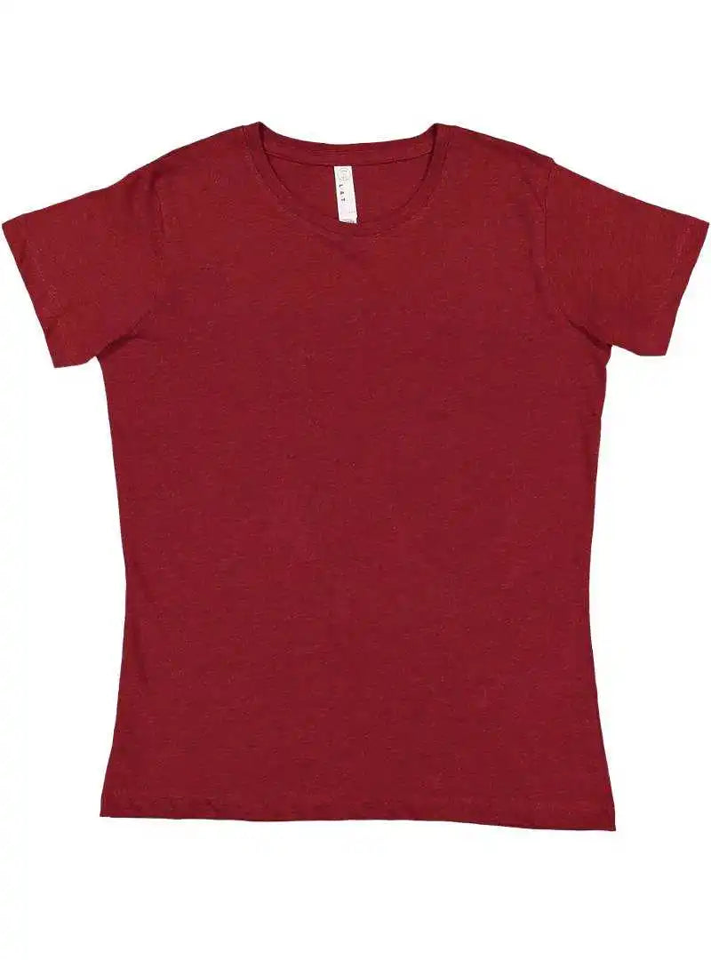 Lat 3516 Women’s Fine Jersey Tee - Cardinal Blackout