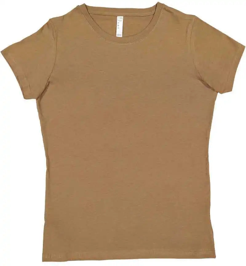 Lat 3516 Women’s Fine Jersey Tee - Coyote Brown