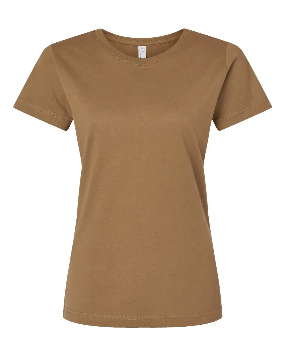 Lat 3516 Women’s Fine Jersey Tee - Coyote Brown - Xs