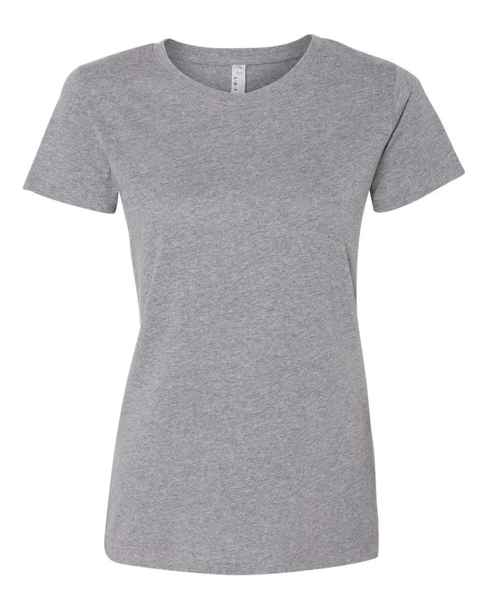 Lat 3516 Women’s Fine Jersey Tee - Granite Heather - Dark Gray / Xs