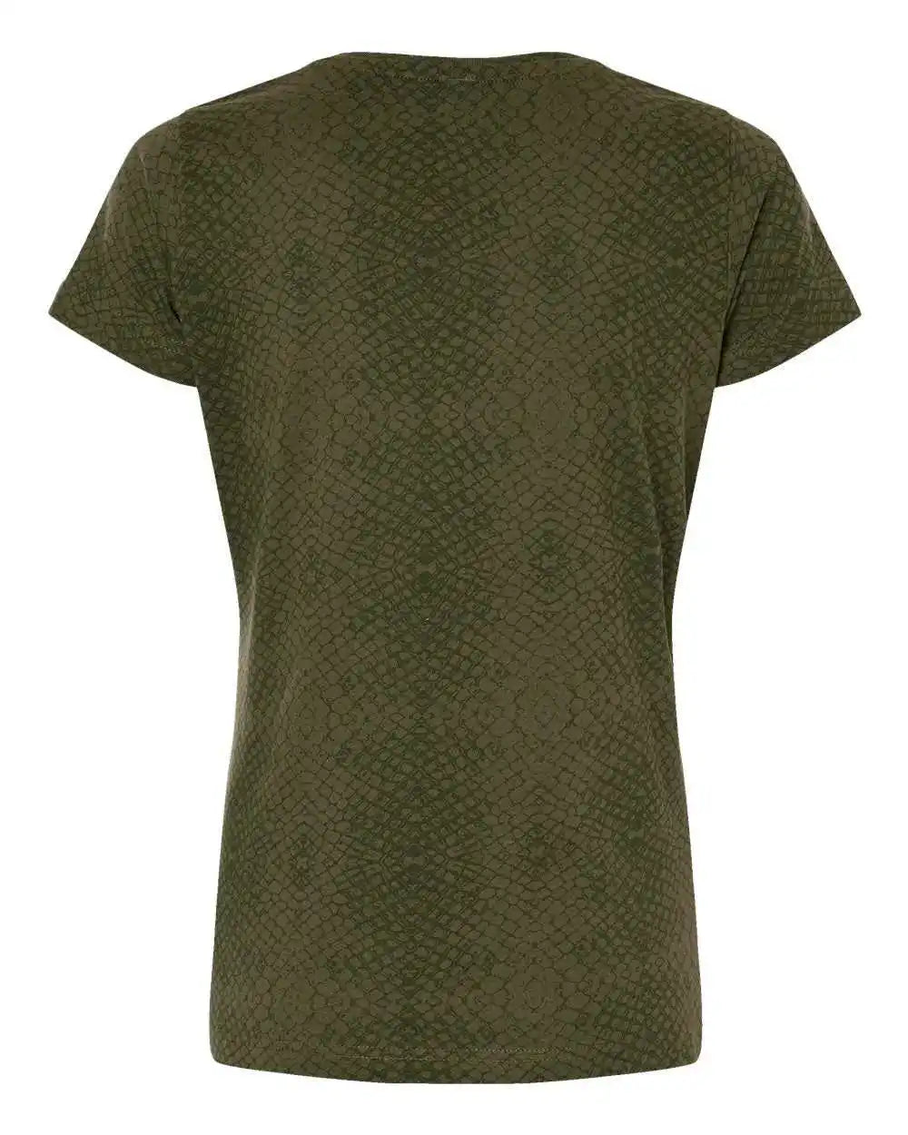 Lat 3516 Women’s Fine Jersey Tee - Green Reptile