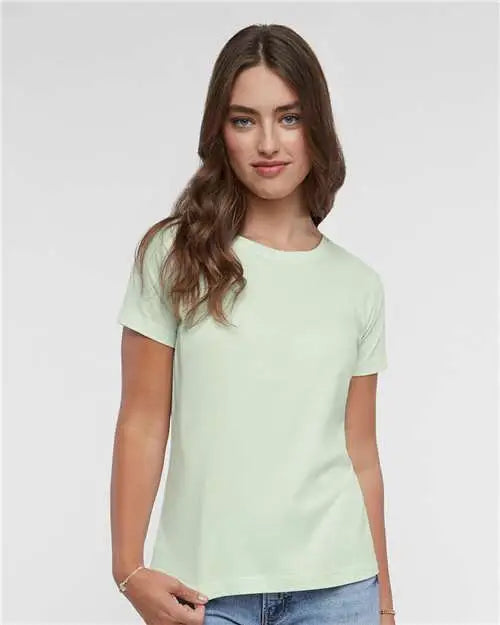 Lat 3516 Women’s Fine Jersey Tee - Honeydew