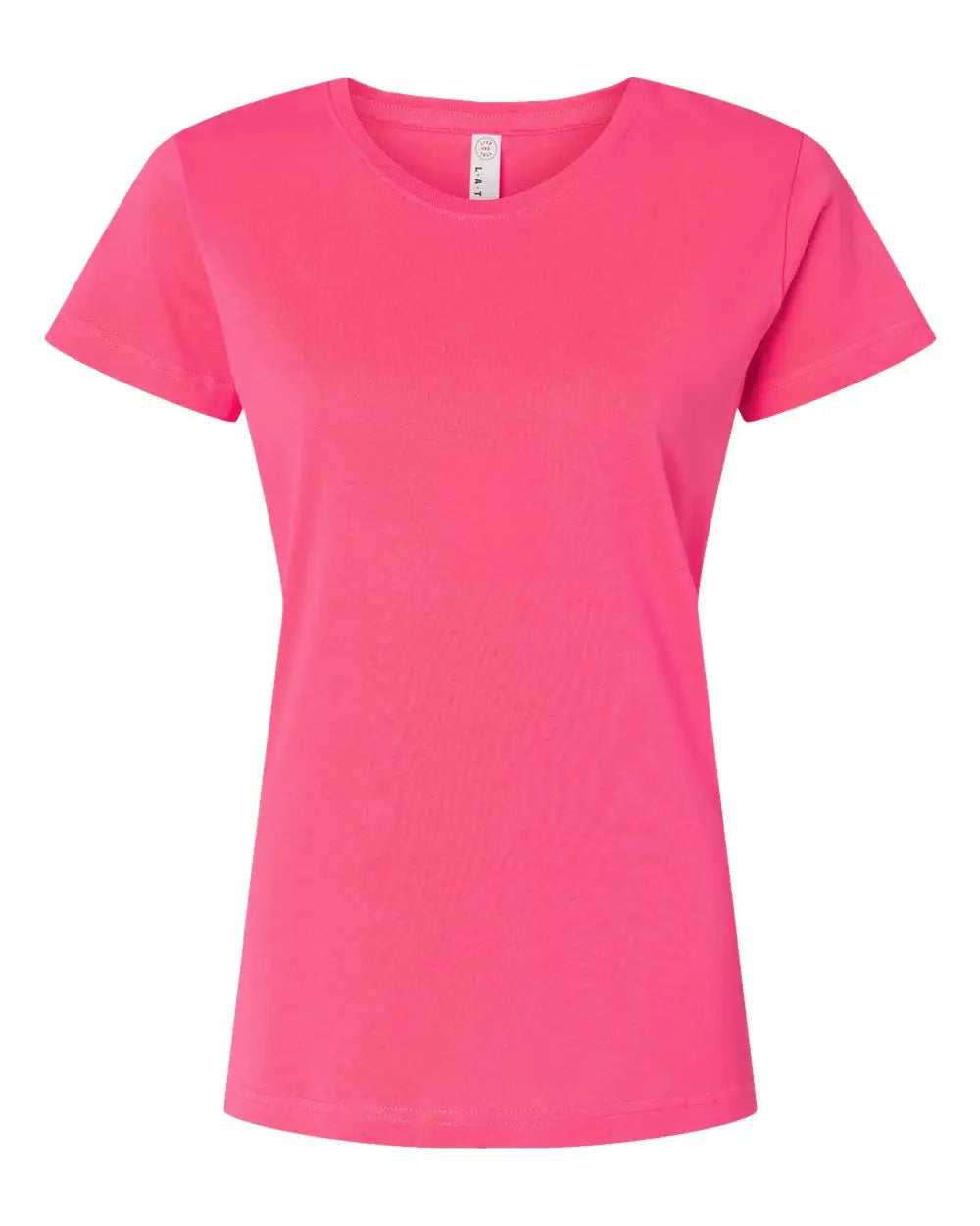 Lat 3516 Women’s Fine Jersey Tee - Hot Pink
