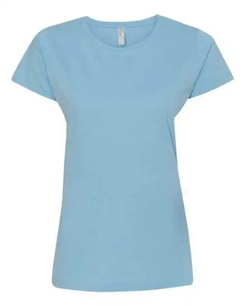 Lat 3516 Women’s Fine Jersey Tee Light Blue