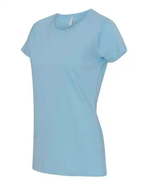 Lat 3516 Women’s Fine Jersey Tee Light Blue