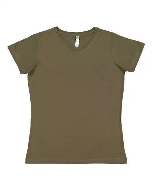 Lat 3516 Women’s Fine Jersey Tee - Military Green
