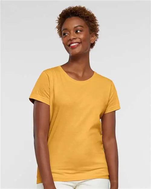 Lat 3516 Women’s Fine Jersey Tee - Mustard