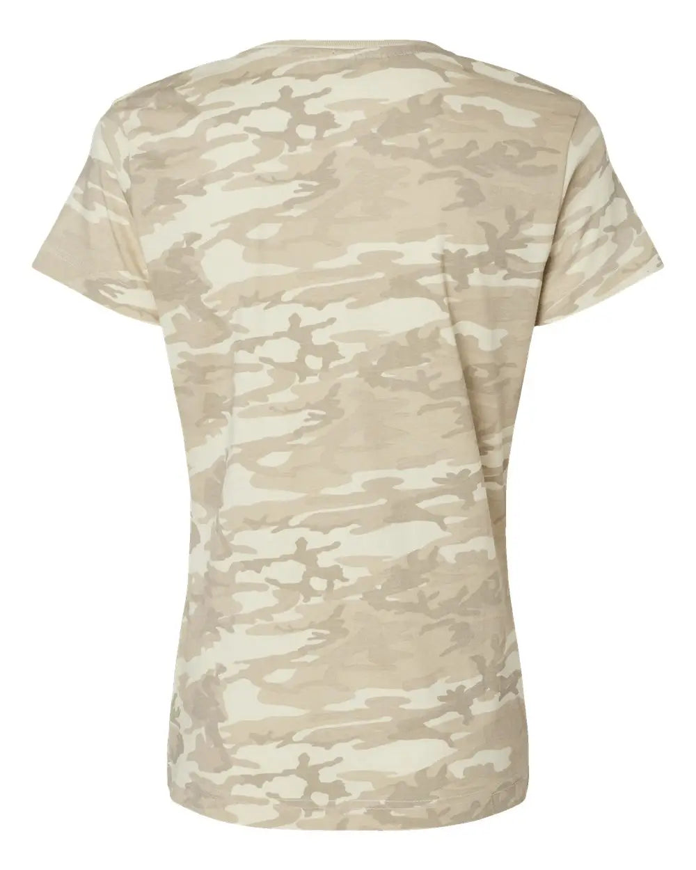 Lat 3516 Women’s Fine Jersey Tee - Natural Camo - Ivory / Xs