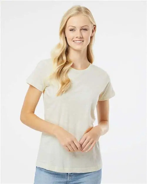 Lat 3516 Women’s Fine Jersey Tee - Natural Heather
