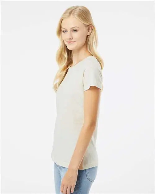 Lat 3516 Women’s Fine Jersey Tee - Natural Heather