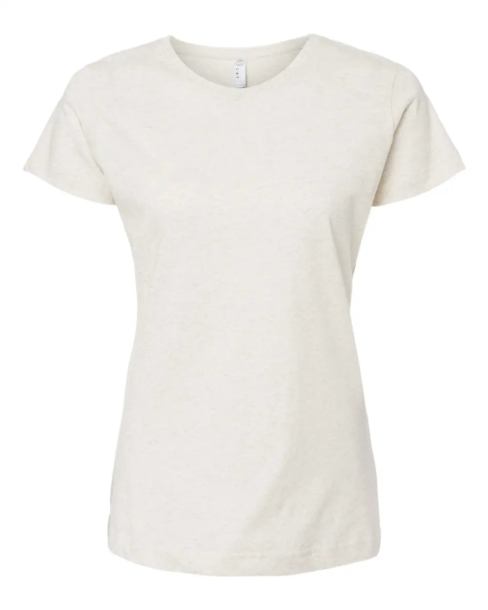 Lat 3516 Women’s Fine Jersey Tee - Natural Heather - Ivory Dark Gray / Xs