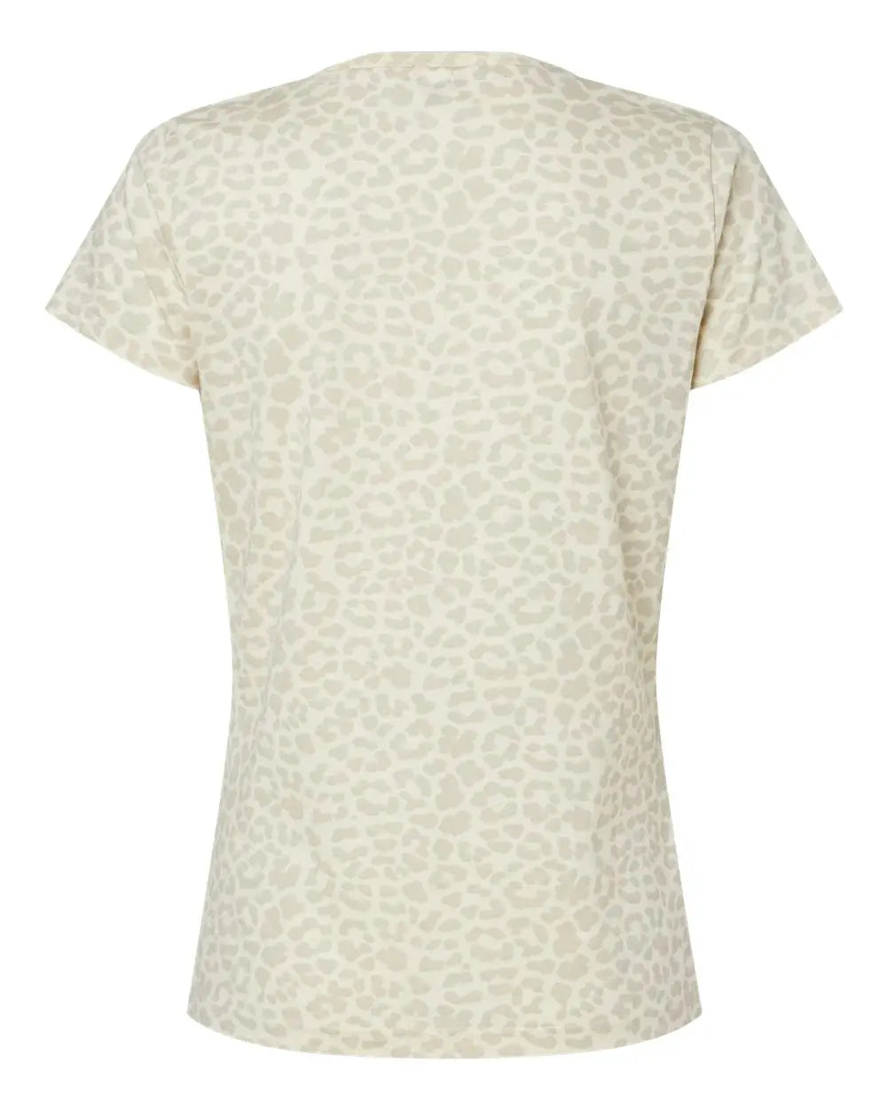 Lat 3516 Women’s Fine Jersey Tee - Natural Leopard
