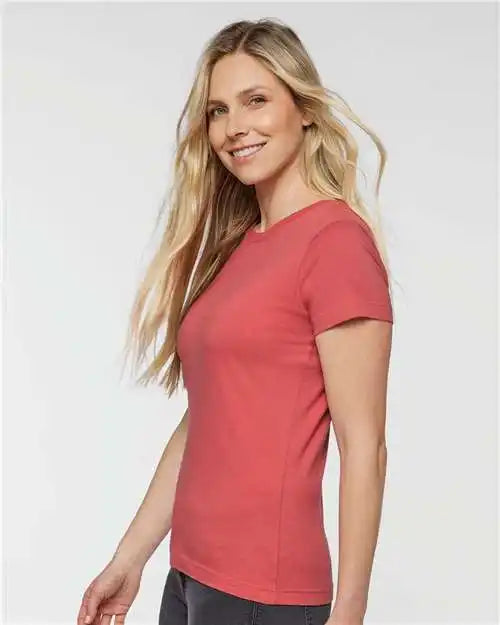 Lat 3516 Women’s Fine Jersey Tee - Passionfruit