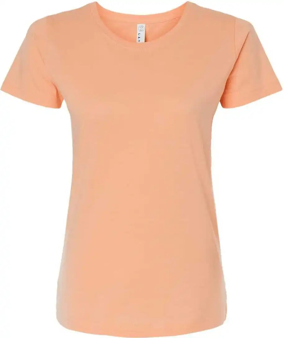 Lat 3516 Women’s Fine Jersey Tee - Peachy