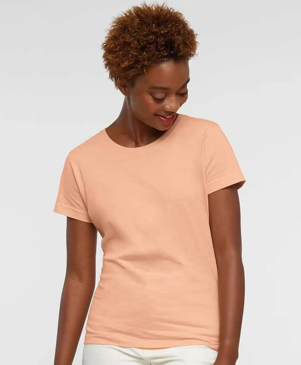 Lat 3516 Women’s Fine Jersey Tee - Peachy