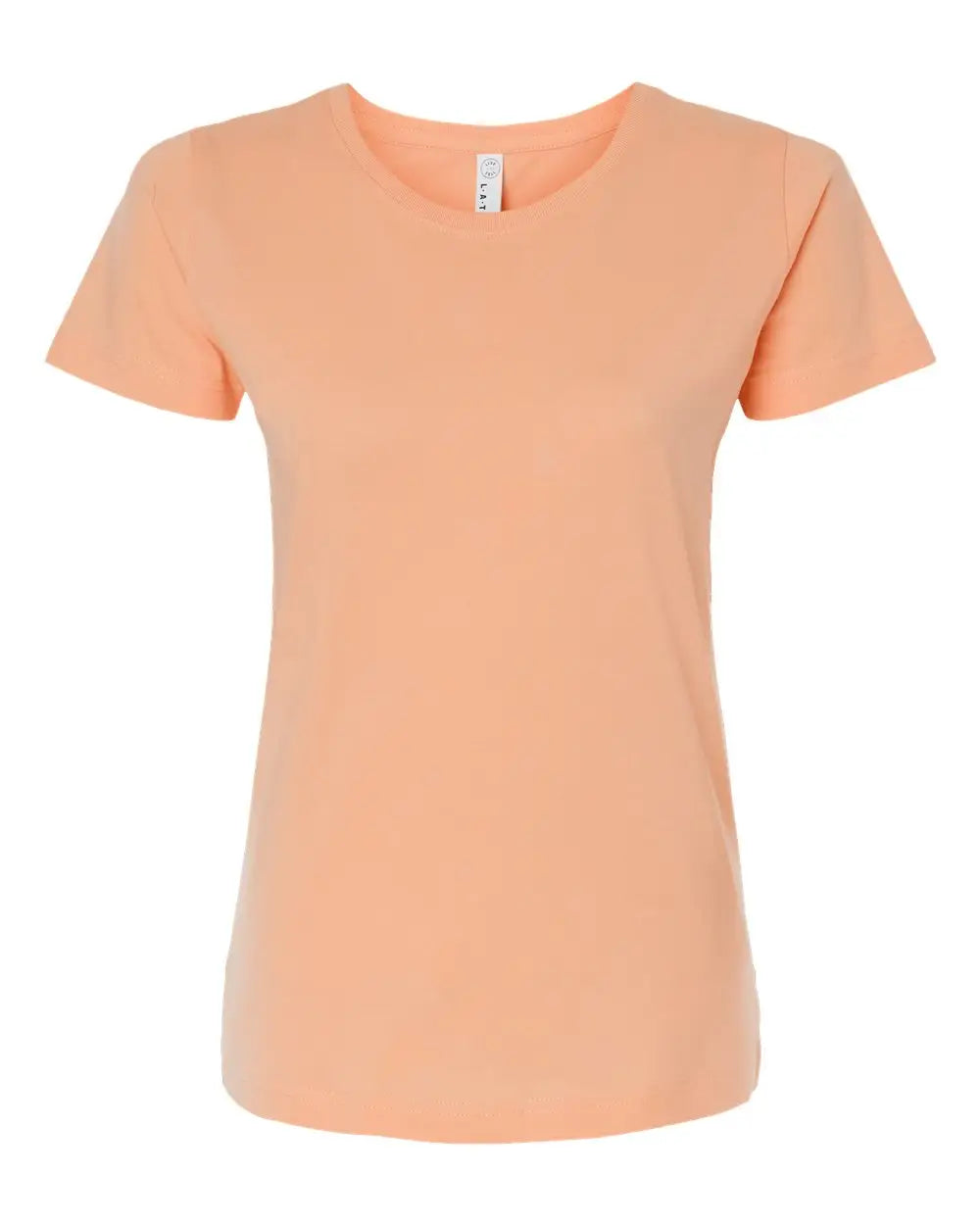 Lat 3516 Women’s Fine Jersey Tee - Peachy - Orange / Xs