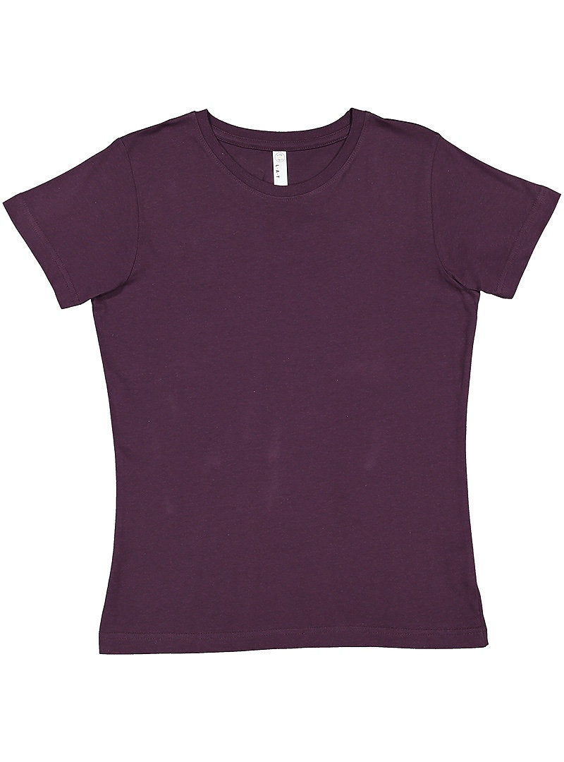 Lat 3516 Women’s Fine Jersey Tee - Plum