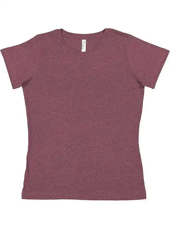 Lat 3516 Women’s Fine Jersey Tee - Sangria Blackout